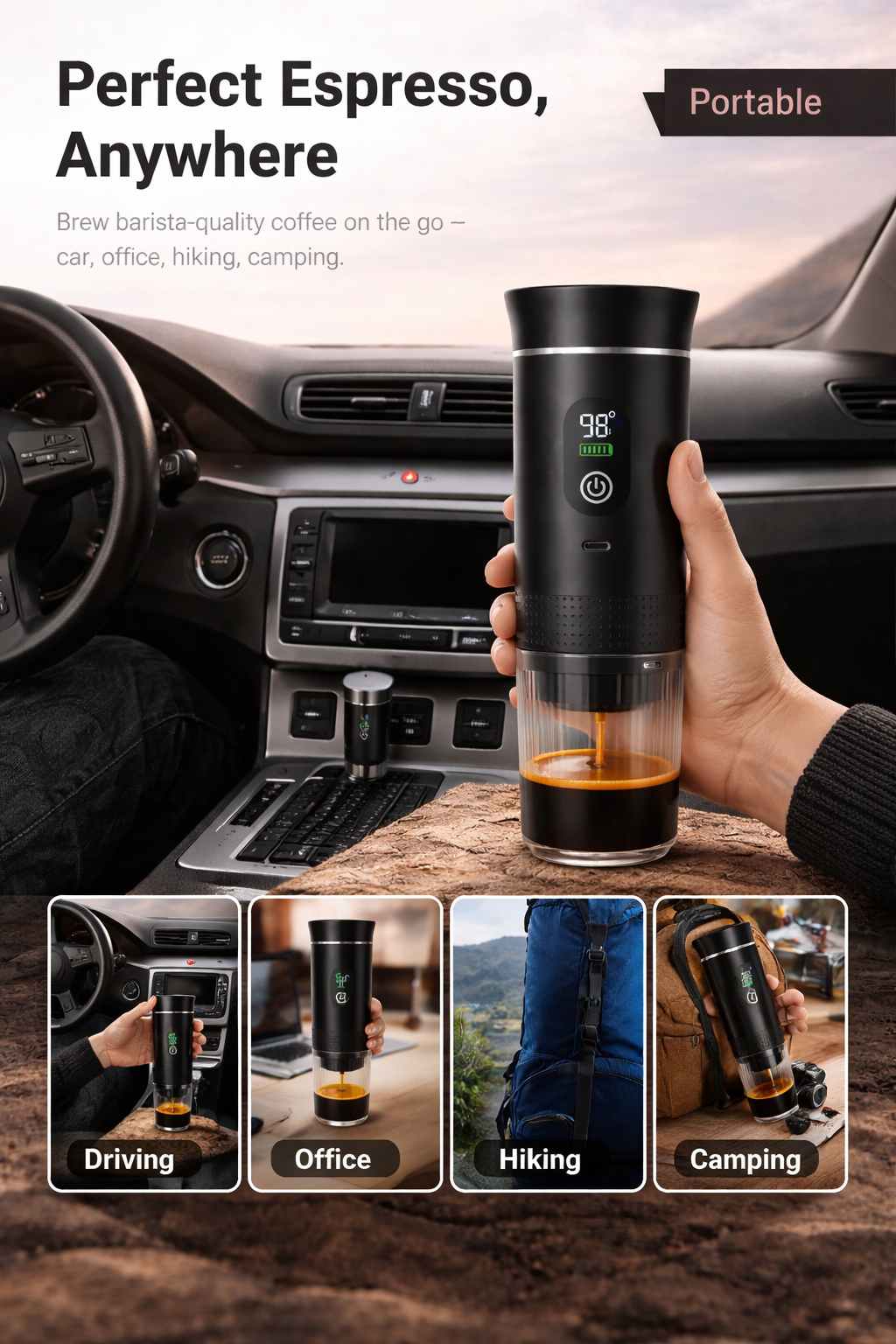 Brevaro Portable Espresso Machine